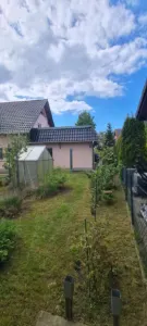Garten mit Gewächshaus
