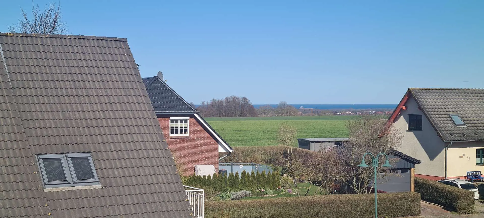 Ostseeblick vom Spitzboden ohne Schiffchen